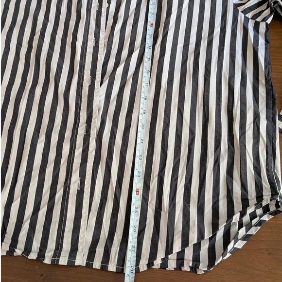THE FRANKIE SHOP Striped Button-up Long Sleeve Cotton Shirt, size F(One Size) - Picture 6 of 9